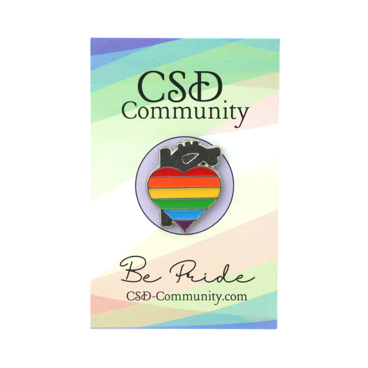 Wegweiser mit Herz - Regenbogen