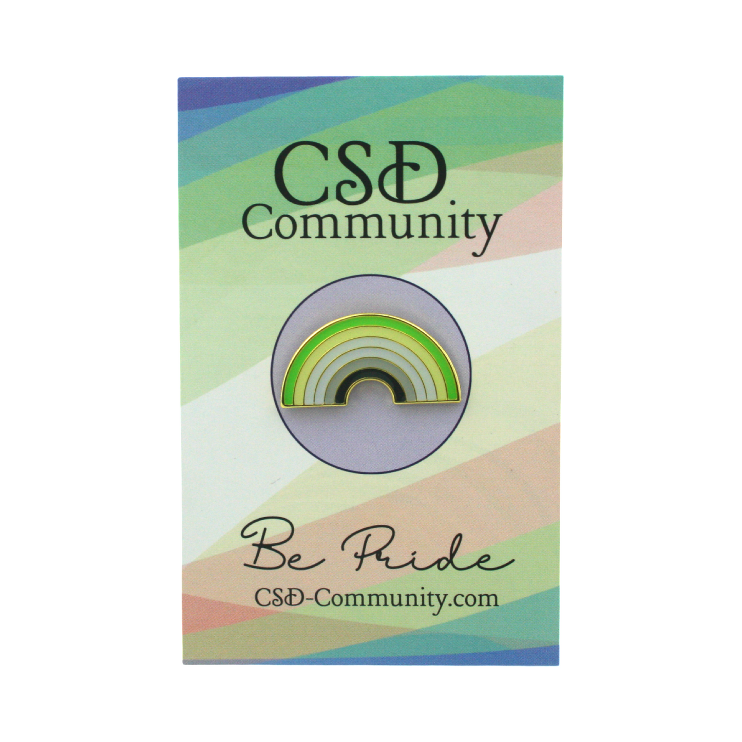 Emaille Regenbogen Pin - Aromantisch