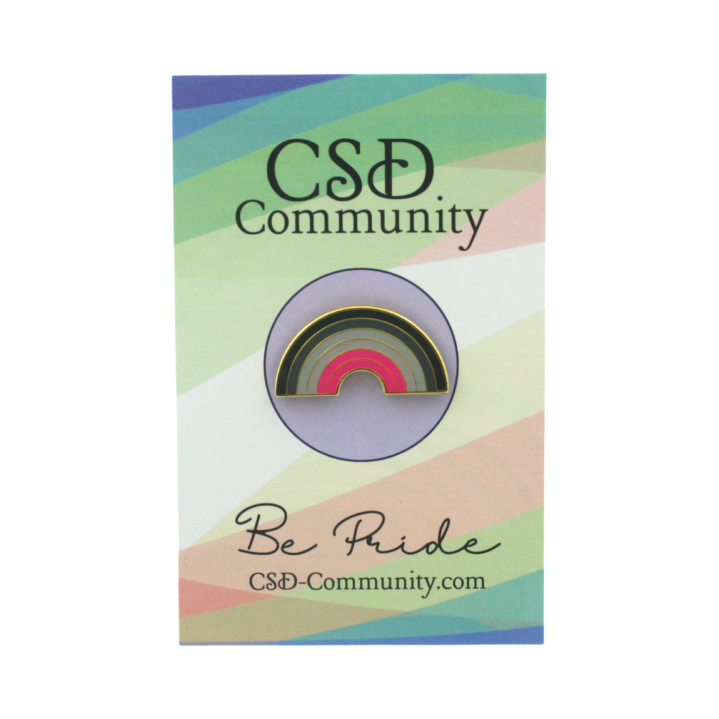 Emaille Regenbogen Pin - Asexuell