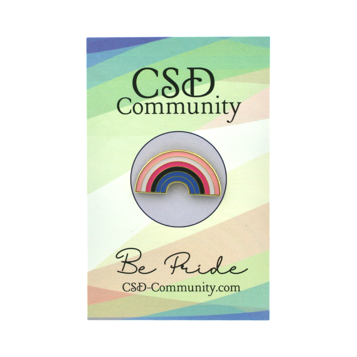 Emaille Regenbogen Pin - Gender-Fluid