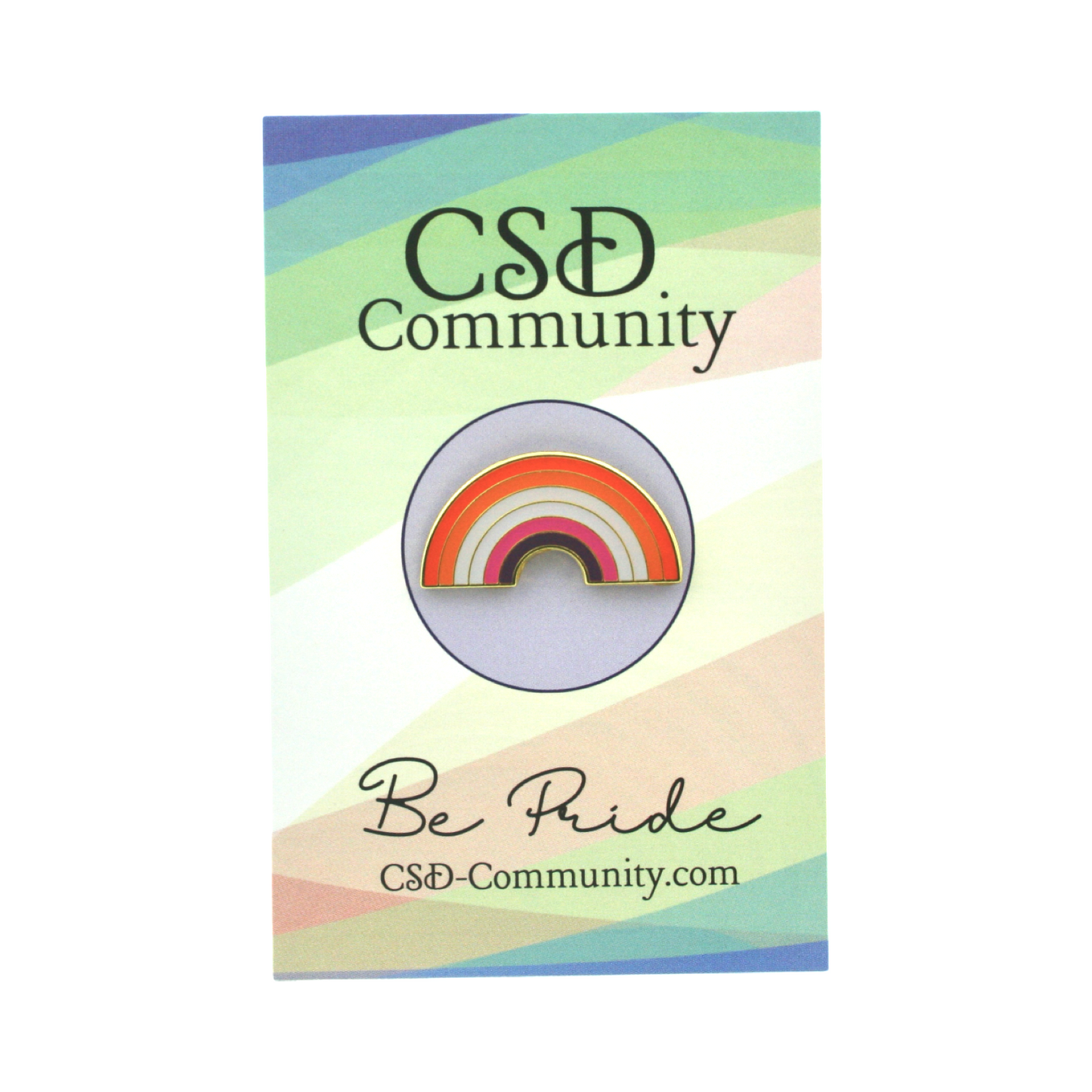 Emaille Regenbogen Pin - Lesbisch