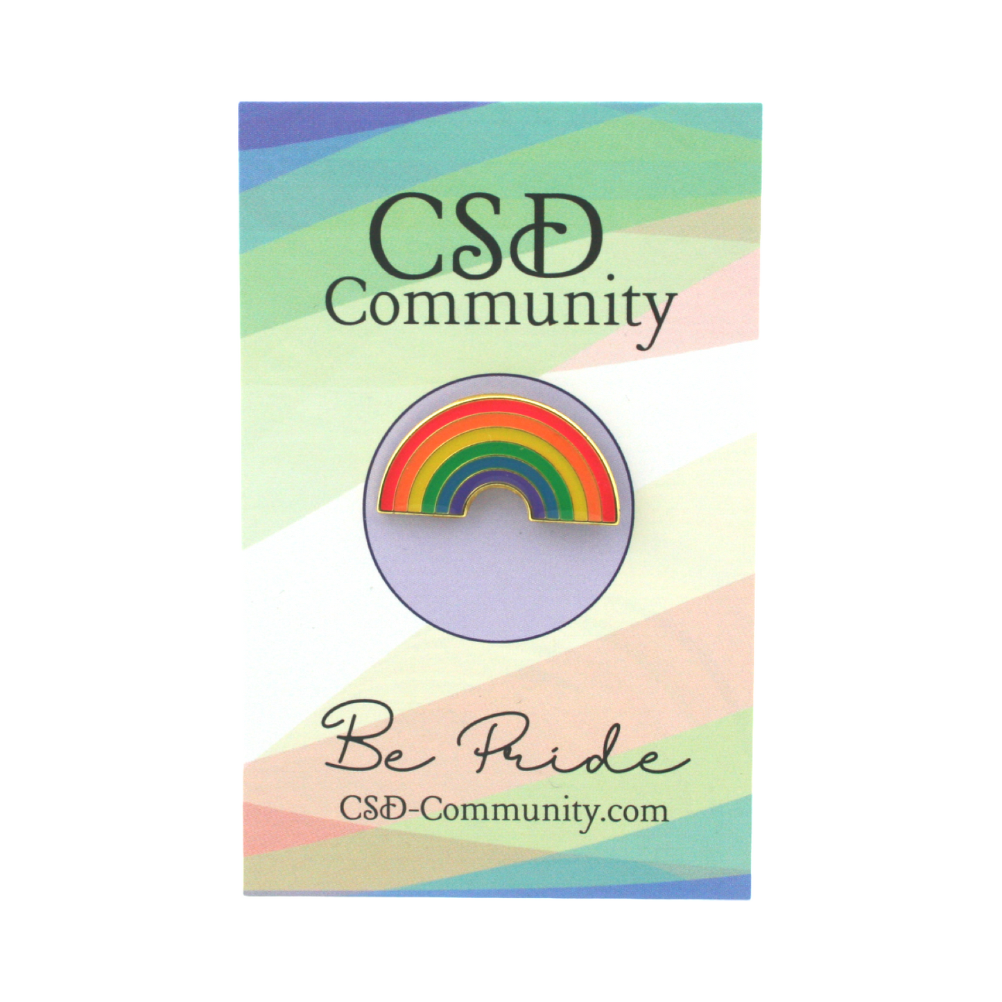 Emaille Regenbogen Pin - Klassisch